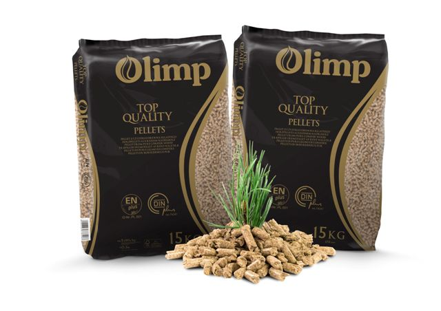 Pelety OLIMP 0,38% popelu - 15 kg - balené